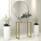 Aparador Bancada Industrial 68x30 Pés Ferro Dourado França -