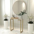 Aparador Bancada Industrial 68x30 Pés Ferro Dourado França -