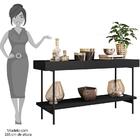 Aparador Bandeja Espelhada E Mesa De Centro Preto Mpozenato