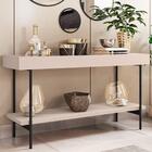 Aparador Bandeja Espelhada Estilo Industrial Off White