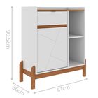 Aparador Bar 1 Porta 1 Gaveta Itália Branco/cedro