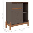 Aparador Bar 1 Porta  1 Gaveta Italia Cinza Pérola Cedro