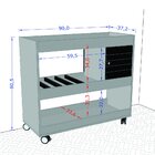 Aparador Bar 1 Porta  Cristal Bechara