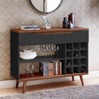 Aparador Bar 2 Gavetas Kira - D'rossi - Preto E Dakota