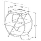 Aparador Bar 3 Prateleiras 1 Bandeja 4009  Preto