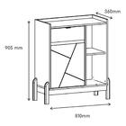 Aparador Bar 50526 Pes Madeira Maciça 81cm Dcasa