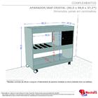 Aparador Bar Adega Com Rodizios Cristal Cor Off White