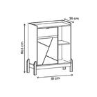 Aparador Bar Bari 1 Porta 1 Gaveta Com Pés De Madeira Maciça