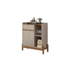 Aparador Bar Bari Off White/cedro - Casa D Móveis