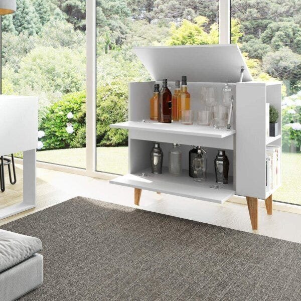 Aparador Bar Basculante Be Mobiliário Branco Tx