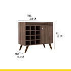 Aparador Bar Buffet Retrô 88 X 77 Cm 1 Porta Adega Mdp Rústic