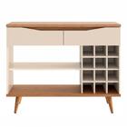 Aparador Bar Com Adega 108cm 12 Nichos Pés Palito Grace C14 O