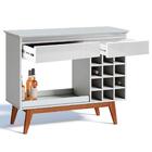 Aparador Bar Com Adega 2 Gavetas Classic I04 Branco Acetinado