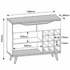 Aparador Bar Com Adega 2 Gavetas Pés Palitos Grace C14 Champa