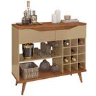 Aparador Bar Com Adega 2 Gavetas Pés Palitos Grace C14 Champa