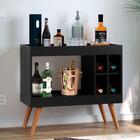 Aparador Bar Com Adega Coffee Break - Preto - Rpm Móveis