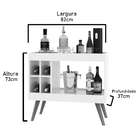 Aparador Bar Com Adega Laguna - Branco - Rpm Móveis