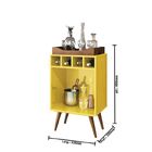 Aparador Bar Com Adega Pub Com Bandeja Edn Móveis Amarelo