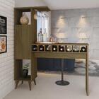 Aparador Bar Com Adega Retrô Divisor De Ambiente - Freijó - M