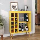 Aparador Bar Com Adega Sonatta - Amarelo - Rpm Móveis