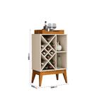 Aparador Bar Com Bandeja Adega Para 16 Garrafas Pés Em Madeir