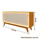 Aparador Bar Com Led Naturale Off White 160cm Eko Shop Jm