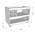 Aparador Bar Com Rodizios 4050 Cor Branco