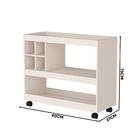 Aparador Bar Com Rodizios 4050 Cor Perola