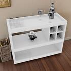 Aparador Bar Com Rodizios Branco Em Mdf