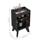 Aparador Bar Com Tampo De Espelho Equestria Preto