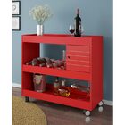 Aparador/bar Cristal - Bechara - Vermelho