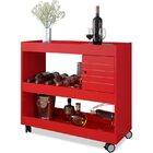 Aparador/bar Cristal - Bechara - Vermelho