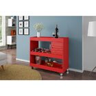 Aparador/bar Cristal - Bechara - Vermelho