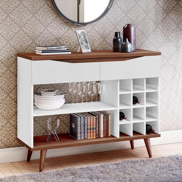 Aparador Bar Grace Adega Para 12 Garrafas 2 Gavetas