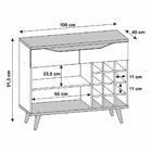 Aparador Bar Grace Adega Para 12 Garrafas 2 Gavetas