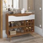 Aparador Bar Grace Adega Para 12 Garrafas 2 Gavetas