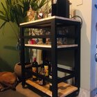 Aparador Bar Industrial 65x30x85alt Com 2 Prateleiras Aço 50x