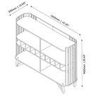 Aparador Bar Jb 2100 Ripado Com Adega Nature