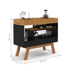 Aparador Bar Las Vegas Preto Mel