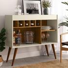 Aparador Bar New Odin Adega 5 Garrafas 2 Nichos Pés Palito Ma