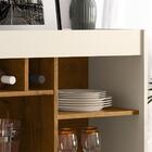 Aparador Bar New Odin Adega 5 Garrafas 2 Nichos Pés Palito Ma