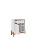 Aparador Bar Para Sala De Jantar Bari Branco/cedro