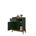 Aparador Bar Para Sala De Jantar Bari Verde Oliva / Cedro