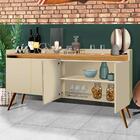 Aparador Bar Retrô 4 Portas Pérola Mel Gold Primus