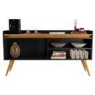 Aparador Bar Retrô 4 Portas Preto Mel Gold Primus