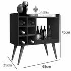 Aparador Bar Retrô Baden - Nature / Off White - Rpm Móveis