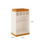 Aparador Bar Retrô Bandeja De Mdf Adega 4 Garrafas Astúrias