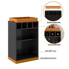 Aparador Bar Retrô Bandeja De Mdf Adega 4 Garrafas Astúrias