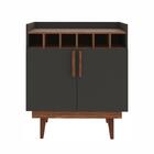 Aparador Barzinho Easy Adega Para 6 Garrafas 2 Portas