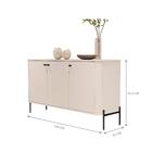 Aparador Baton Rouge Off White Preto